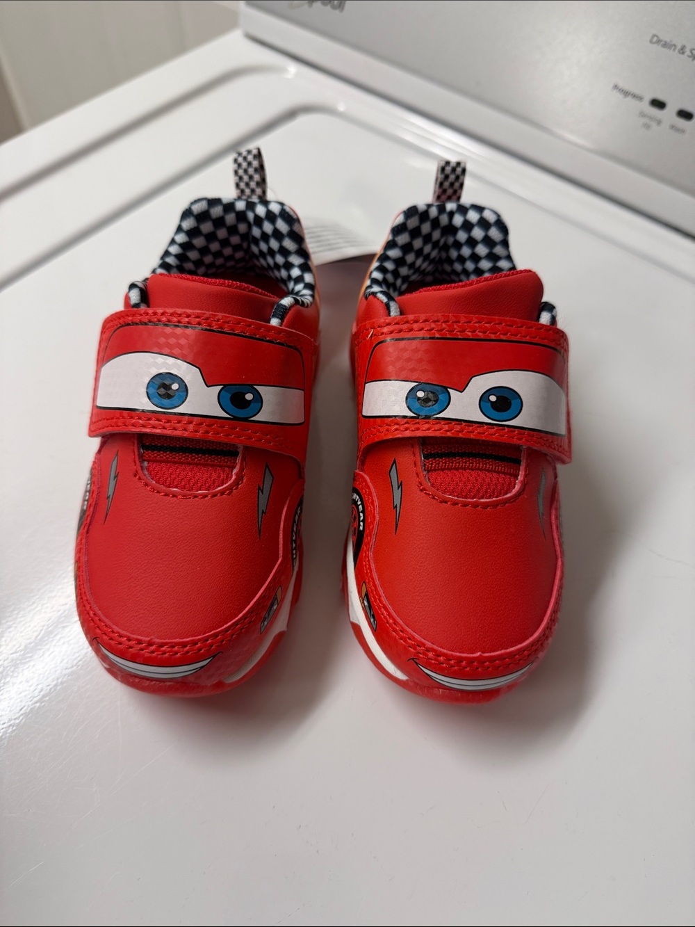 Disney Pixar Red Lightning McQueen Light-Up Toddler Sneakers